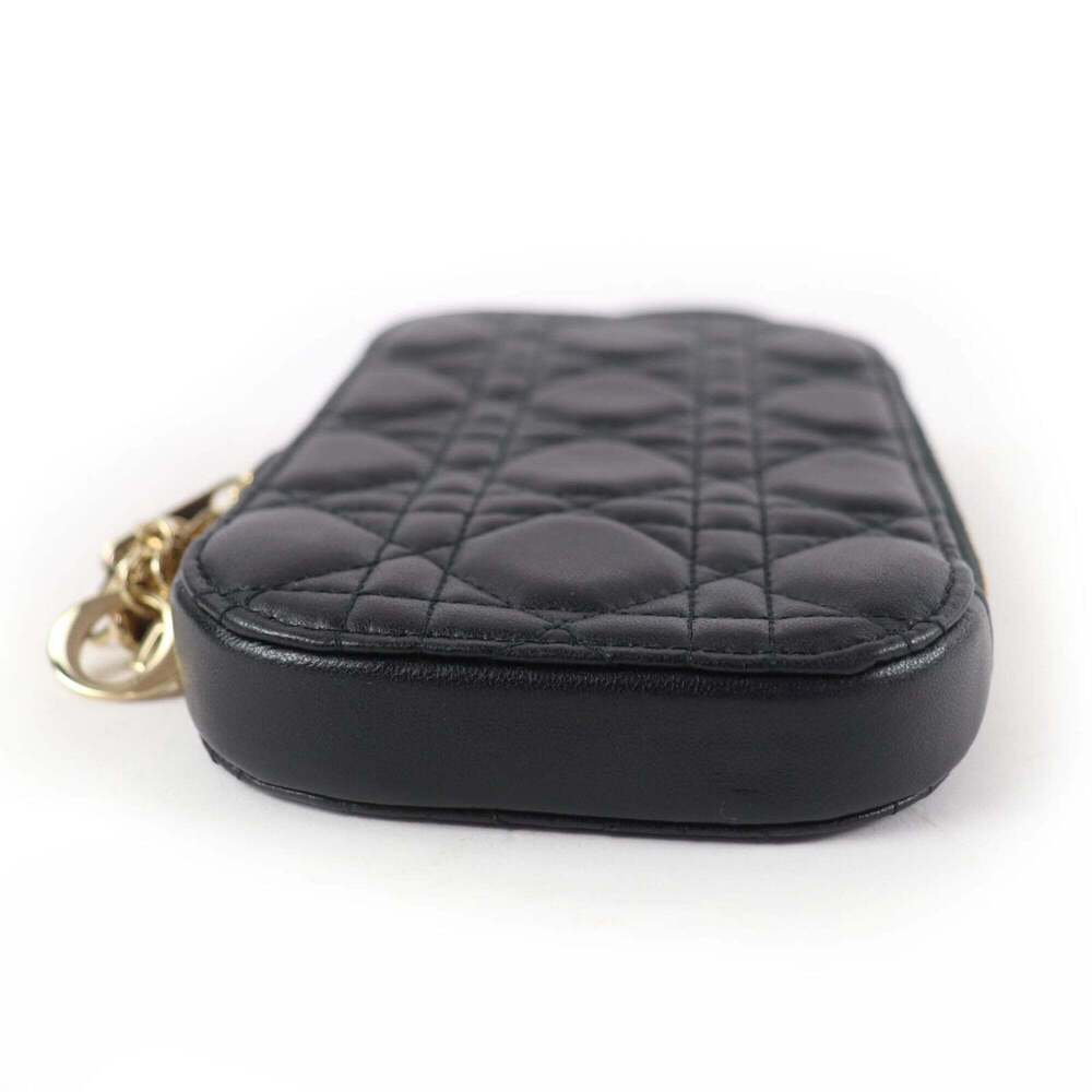 CHRISTIAN DIOR Black Lambskin Leather Shoulder Bag - Picture 4 of 11